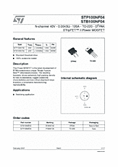 DataSheet STB100NF04 pdf